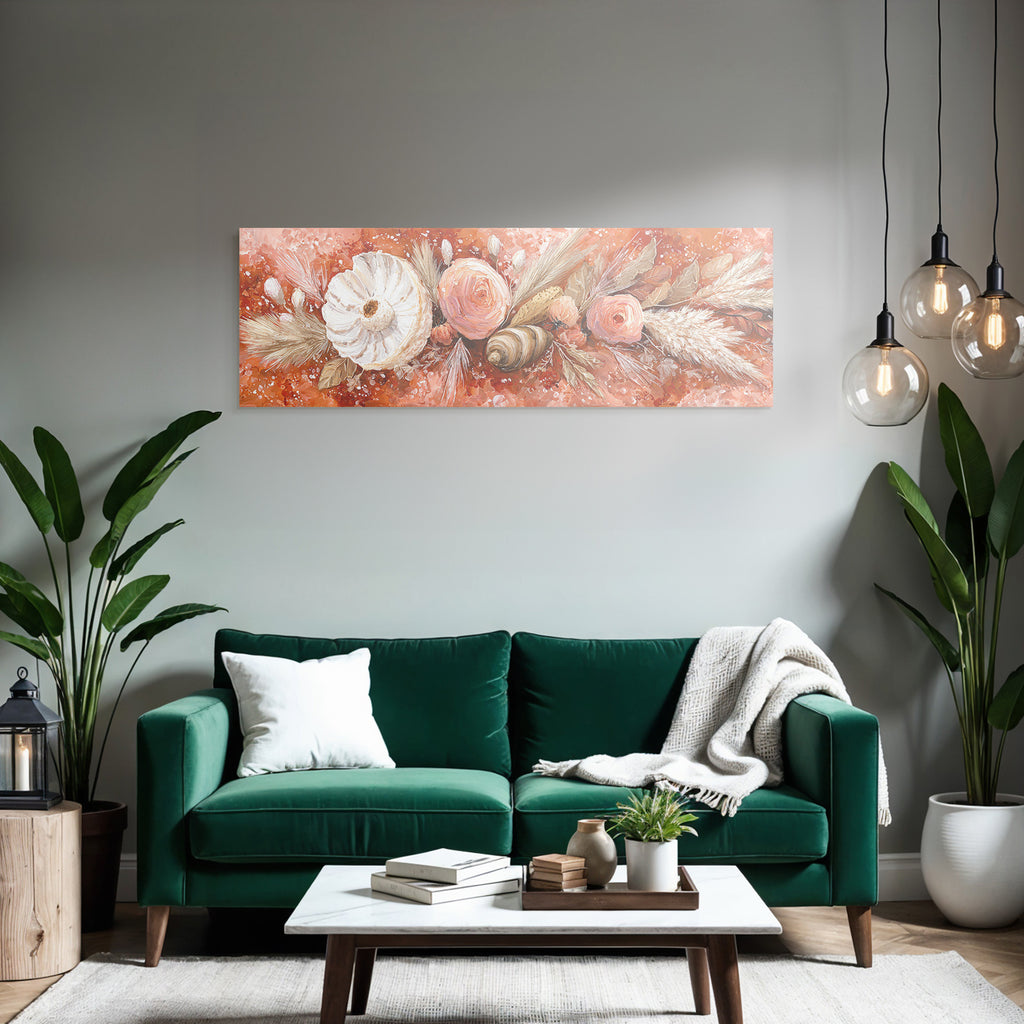Trocken Retro Flowers Blatt Kunstwerk Bunte Anordnung