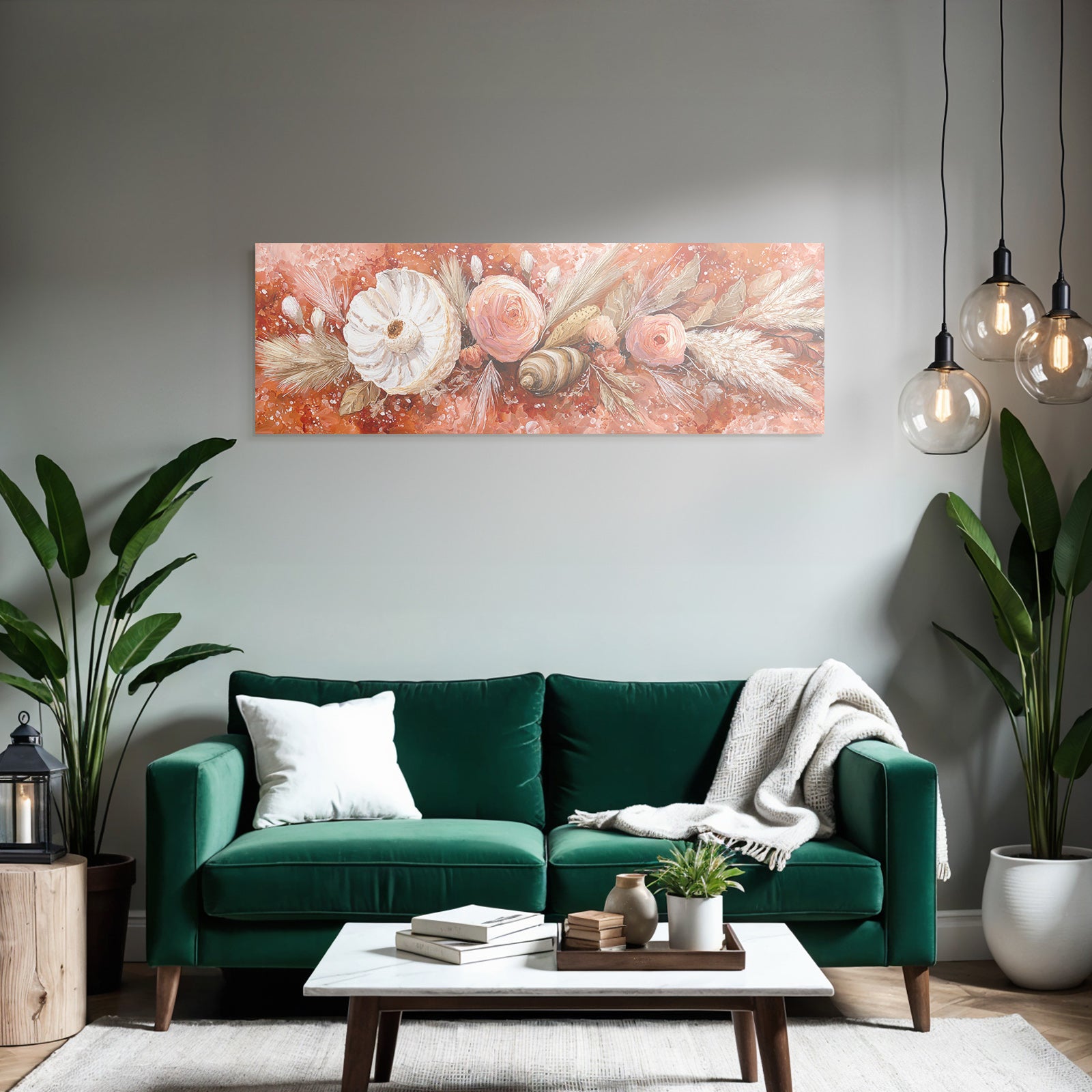 Trocken Retro Flowers Blatt Kunstwerk Bunte Anordnung