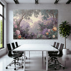 Traumhafte Pastelllandschaft Mit Rosen Und Flieder