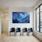 Polarlicht Dramatische Gipfel Blaue Und Violette Farben Impasto Technik | Fjorde und Gletscher | Landschaften