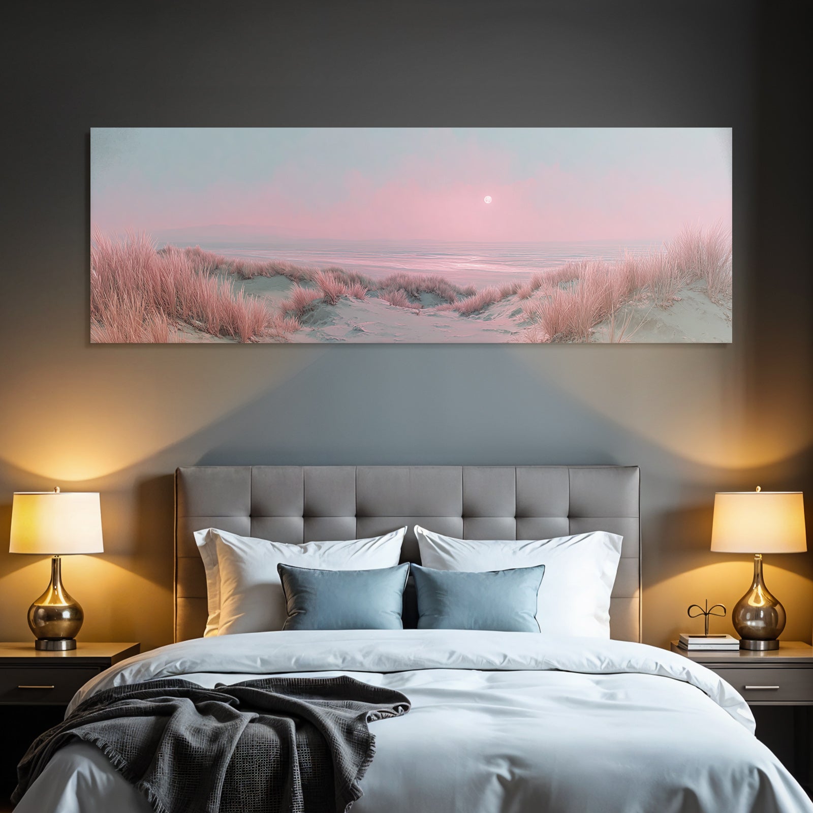 Ruhige Landschaft Strand Sonnenaufgang Im Pastellfarbton | Duenen und Heide | Landschaften