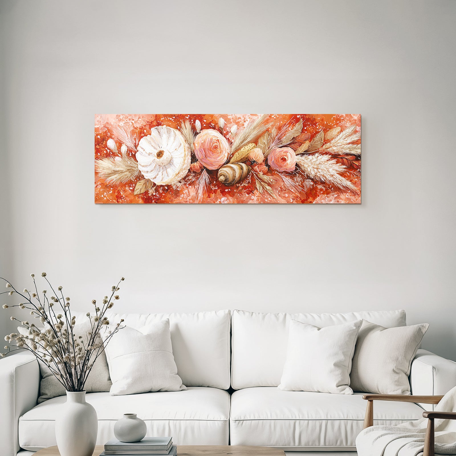 Trocken Retro Flowers Blatt Kunstwerk Bunte Anordnung
