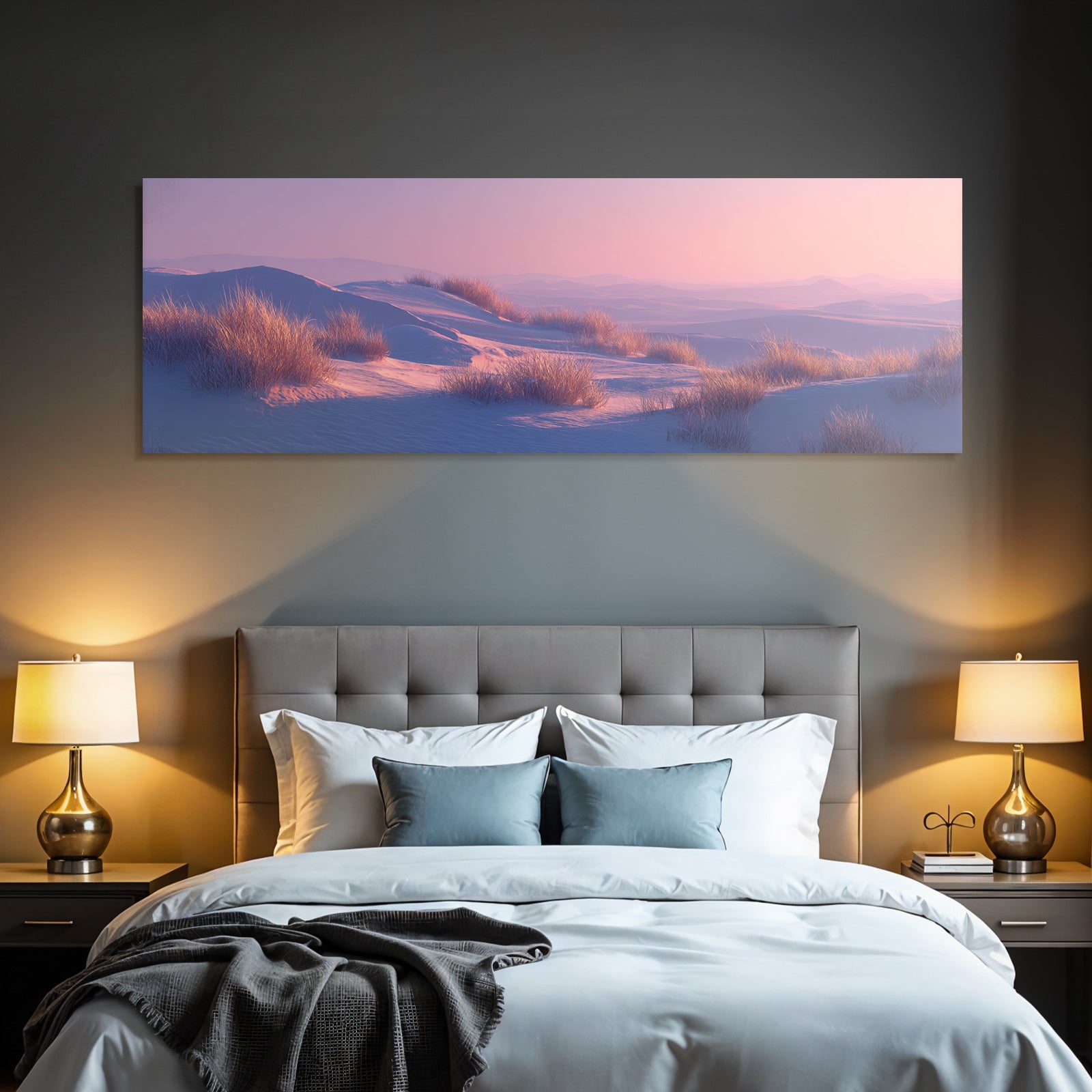 Ruhige Winterlandschaft Dawn Dusk Pastellfarben | Duenen und Heide | Landschaften