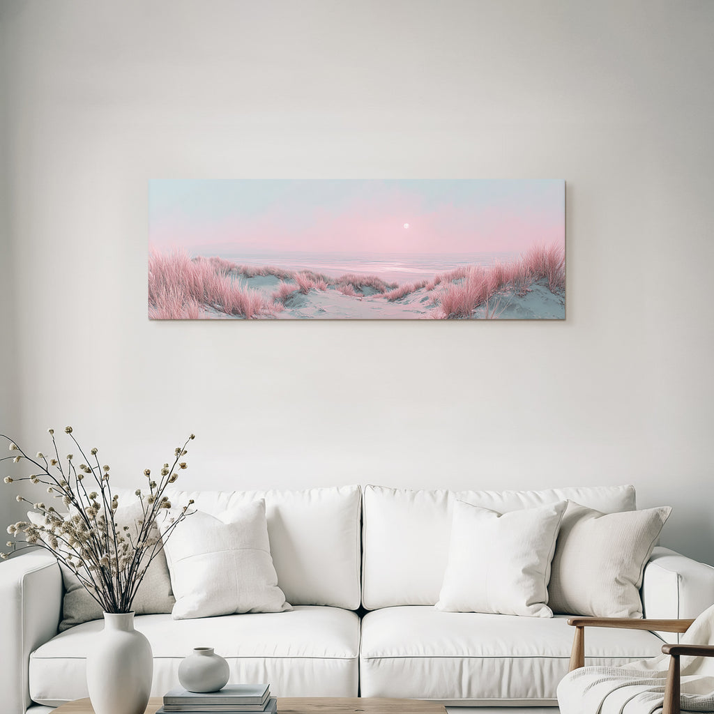 Ruhige Landschaft Strand Sonnenaufgang Im Pastellfarbton | Duenen und Heide | Landschaften