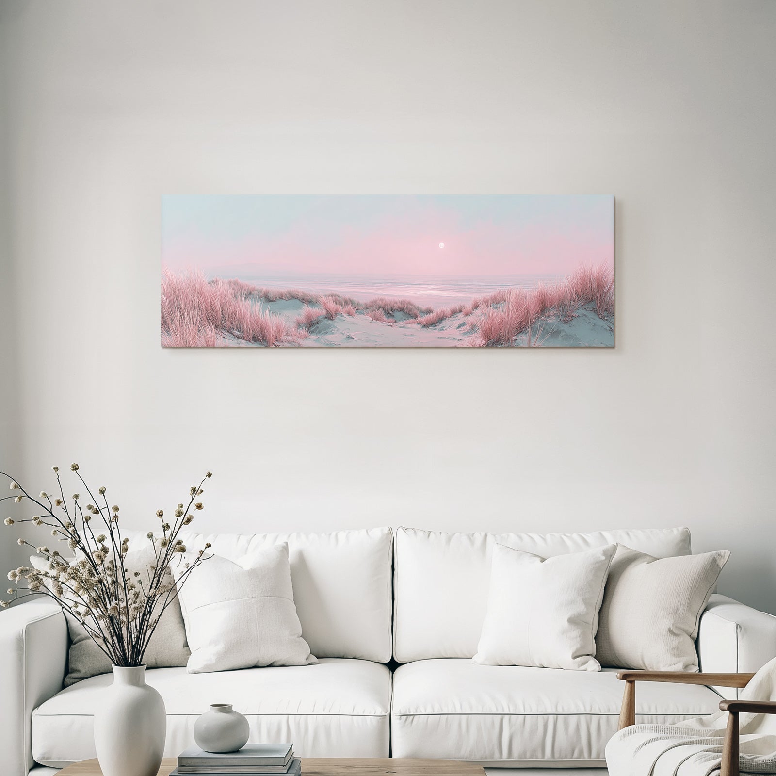 Ruhige Landschaft Strand Sonnenaufgang Im Pastellfarbton | Duenen und Heide | Landschaften