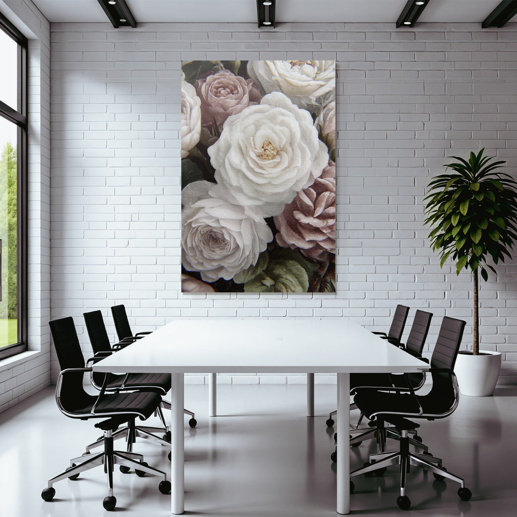 Zarte Rosen Mit Grünem Laub