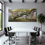 Verwilderter Raum Mit Baum Und Verfallenen Wänden | Lost Places | Architektur