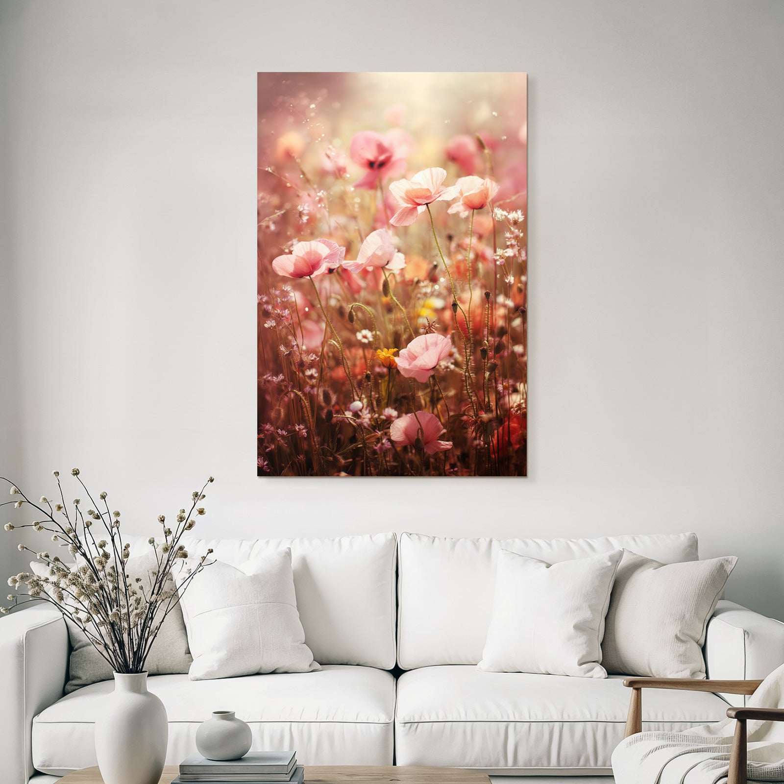 Zarte Rosa Mohn Im Feld