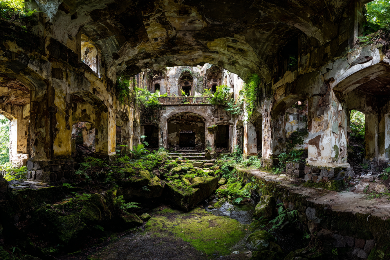 Verfallenes Gebaeude Von Natur Eingehüllt | Lost Places | Architektur