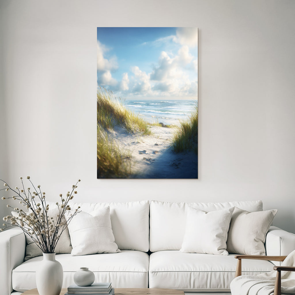 Strandblick Mit Sanddünen Und Meer Bei Sonnenschein | Duenen und Heide | Landschaften
