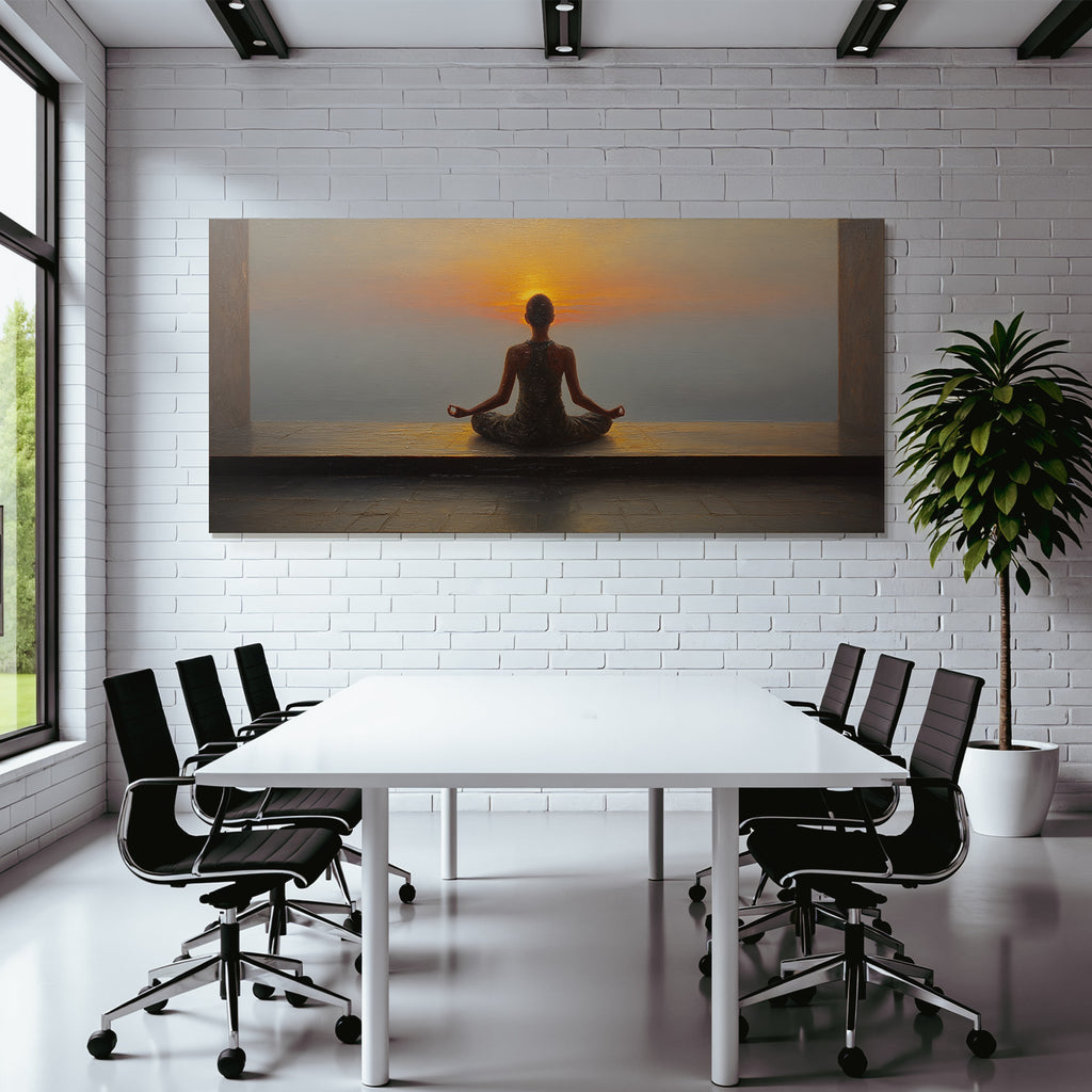 Yoga Meditation Meditierender Mensch Bei Sunset Frieden Innenleben Naturschönheit | Yoga und Meditation | Themen und Hobbys
