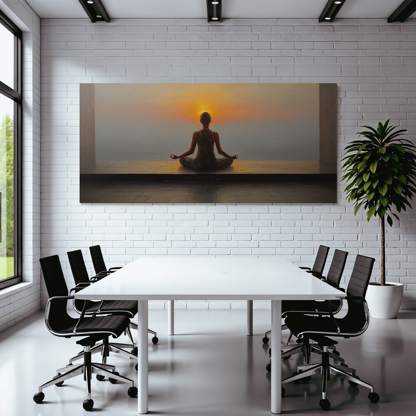 Yoga Meditation Meditierender Mensch Bei Sunset Frieden Innenleben Naturschönheit | Yoga und Meditation | Themen und Hobbys