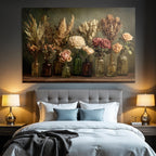 Trocken Retro Flowers Getrocknete In Glassflaschen Künstliche Deko Rustikal