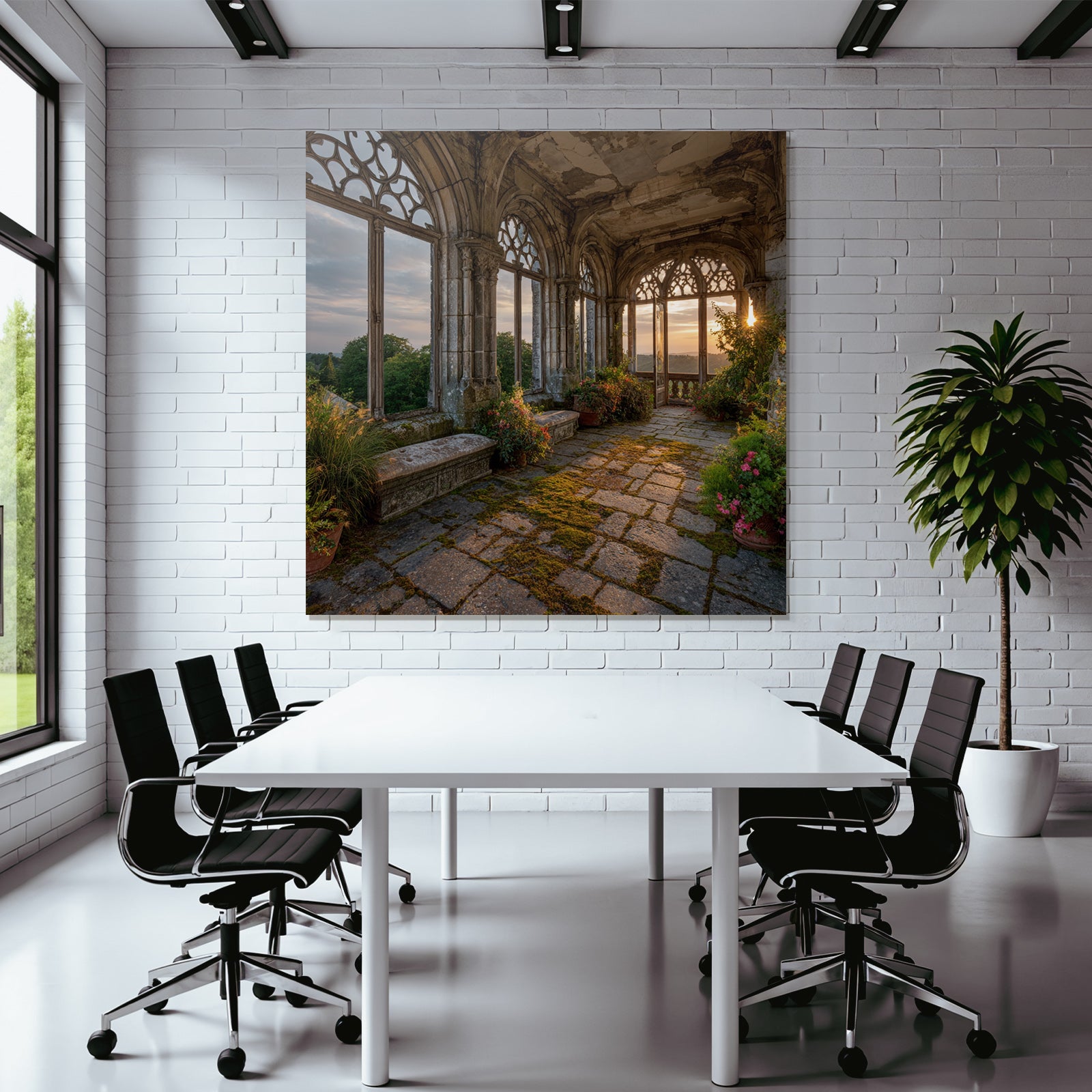 Schöner Partiell Zerstörter Raum Mit Pflanzen Und Sonnenschein | Lost Places | Architektur