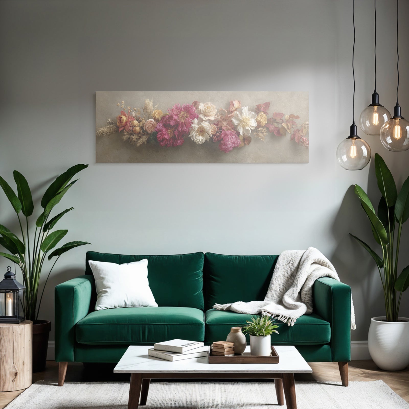 Trocken Retro Flowers Arrangement Vibrante Farben Kunstvolles Komposition