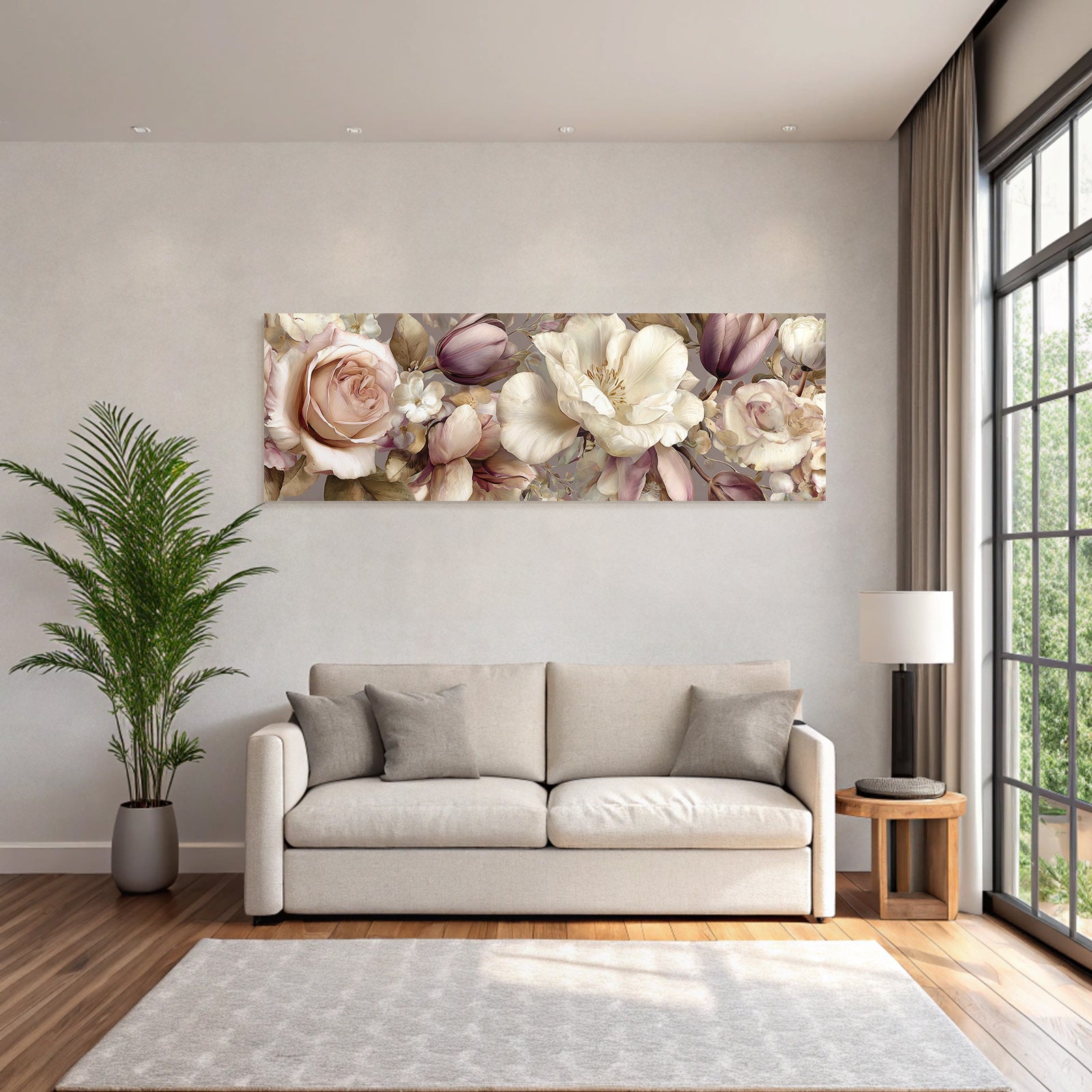 Gemälde Mit Rosen Und Tulpen In Zarten Farben