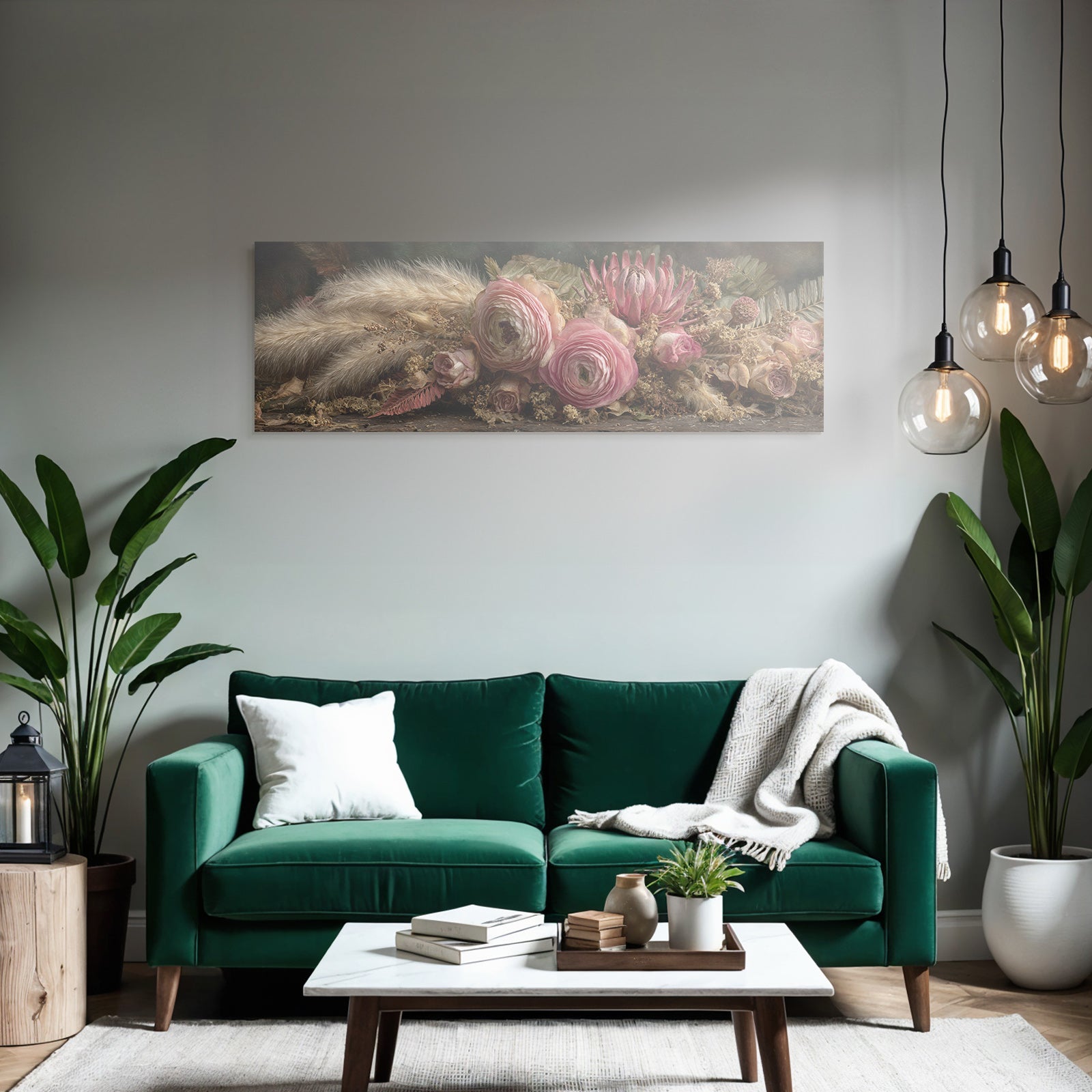 Trocken Retro Flowers Florale Anordnung Mit Rosen Und Getrockneten Pflanzen Elegant Kunstvoll