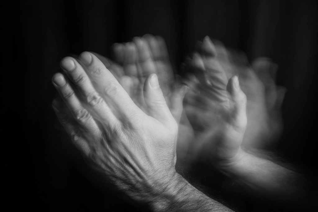 Hände Applaudieren Unschärfe Bewegung Sw | Haende und Gestik | Menschen und Emotionen