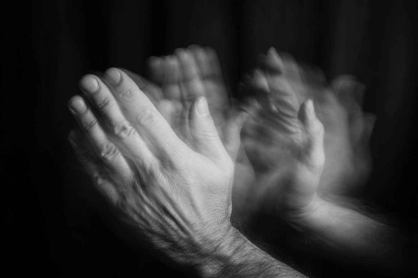 Hände Applaudieren Unschärfe Bewegung Sw | Haende und Gestik | Menschen und Emotionen