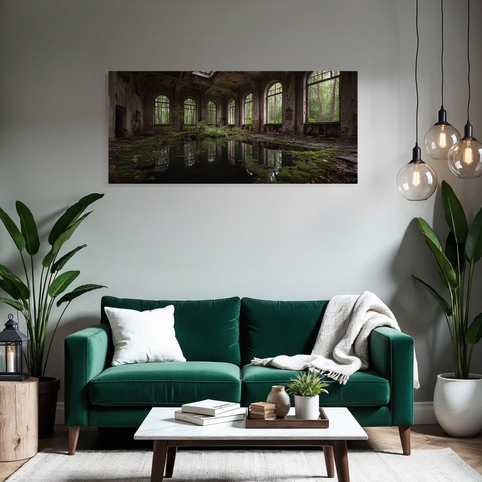 Verlassene Innenansicht Mit Natur Reclamation Und Vegetation | Lost Places | Architektur