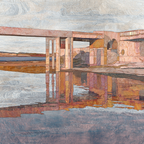 Yoga Meditation Landschaftsbrücke Reflexionen Im Wasser Abstrakt Realistisch | Yoga und Meditation | Themen und Hobbys