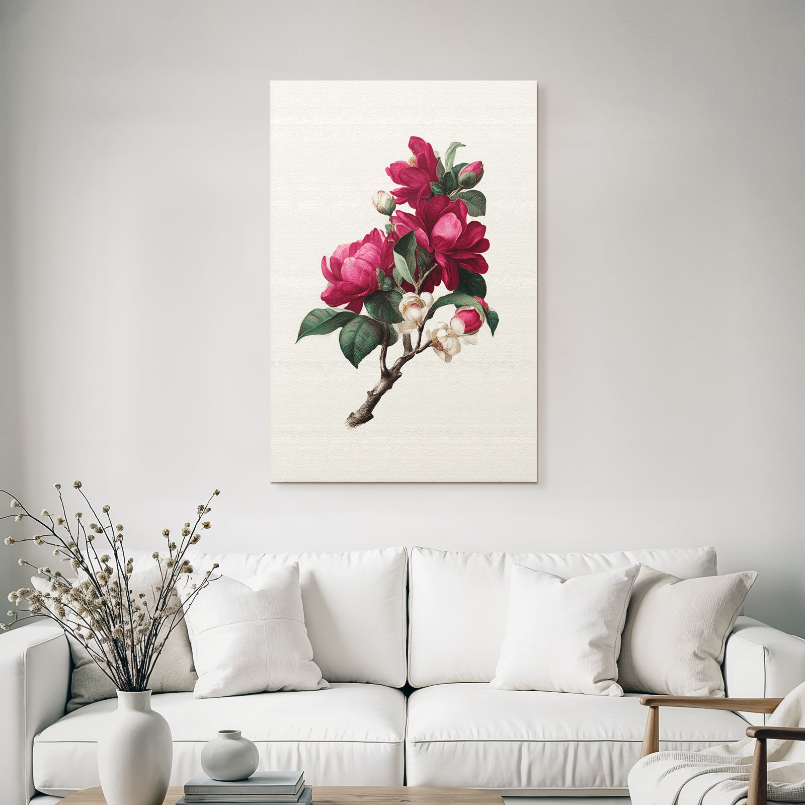 Botanische Magnolienillustration Im Vintage Stil