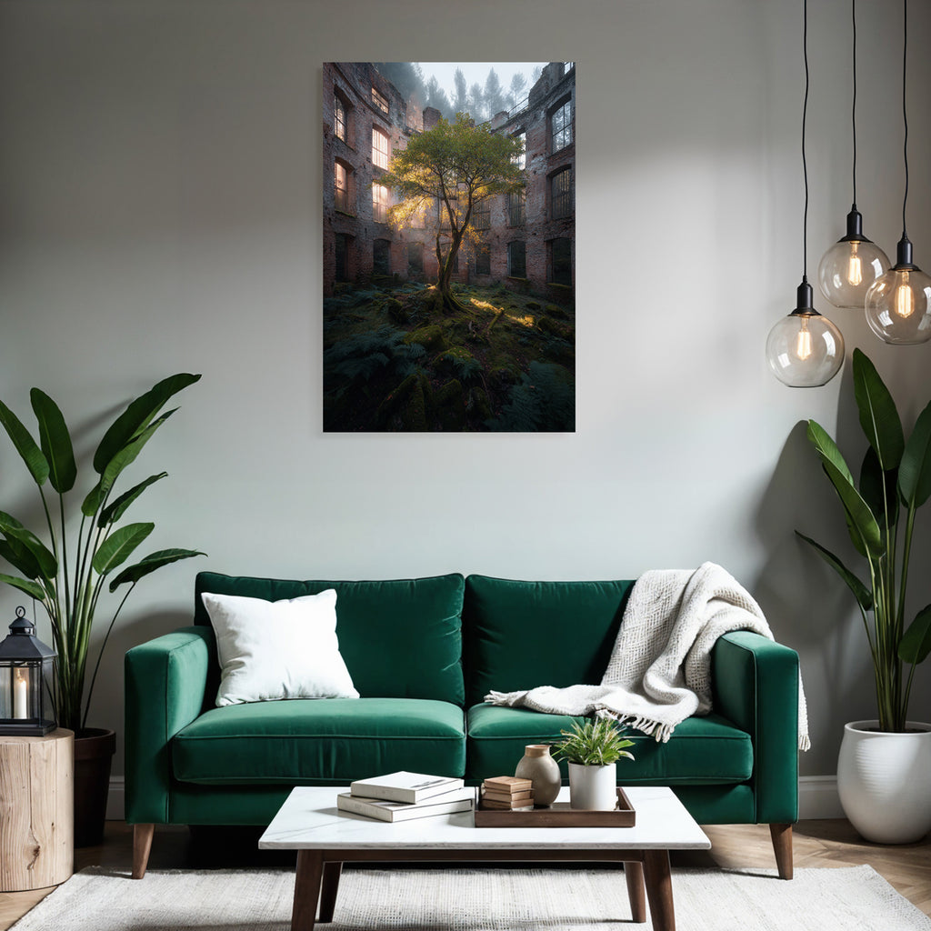 Ein Harmonisches Natur Ursprung Im Ruin Lichtfall Und Nebel | Lost Places | Architektur