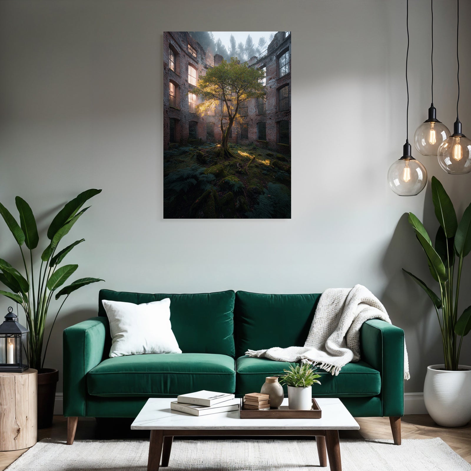 Ein Harmonisches Natur Ursprung Im Ruin Lichtfall Und Nebel | Lost Places | Architektur