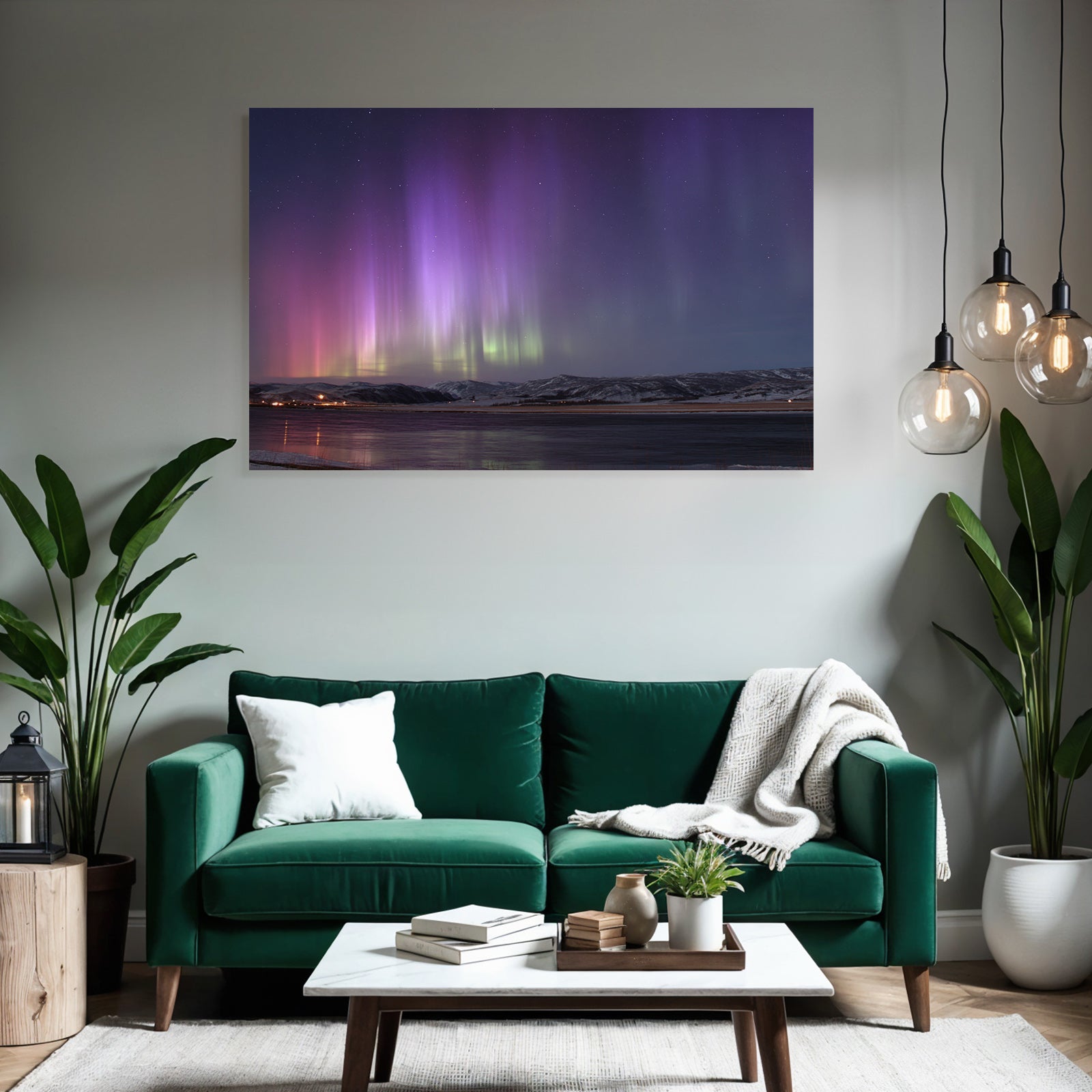 Polarlicht Aurora Borealis Northern Lights Beobachtung In Den Polären Regionen | Fjorde und Gletscher | Landschaften