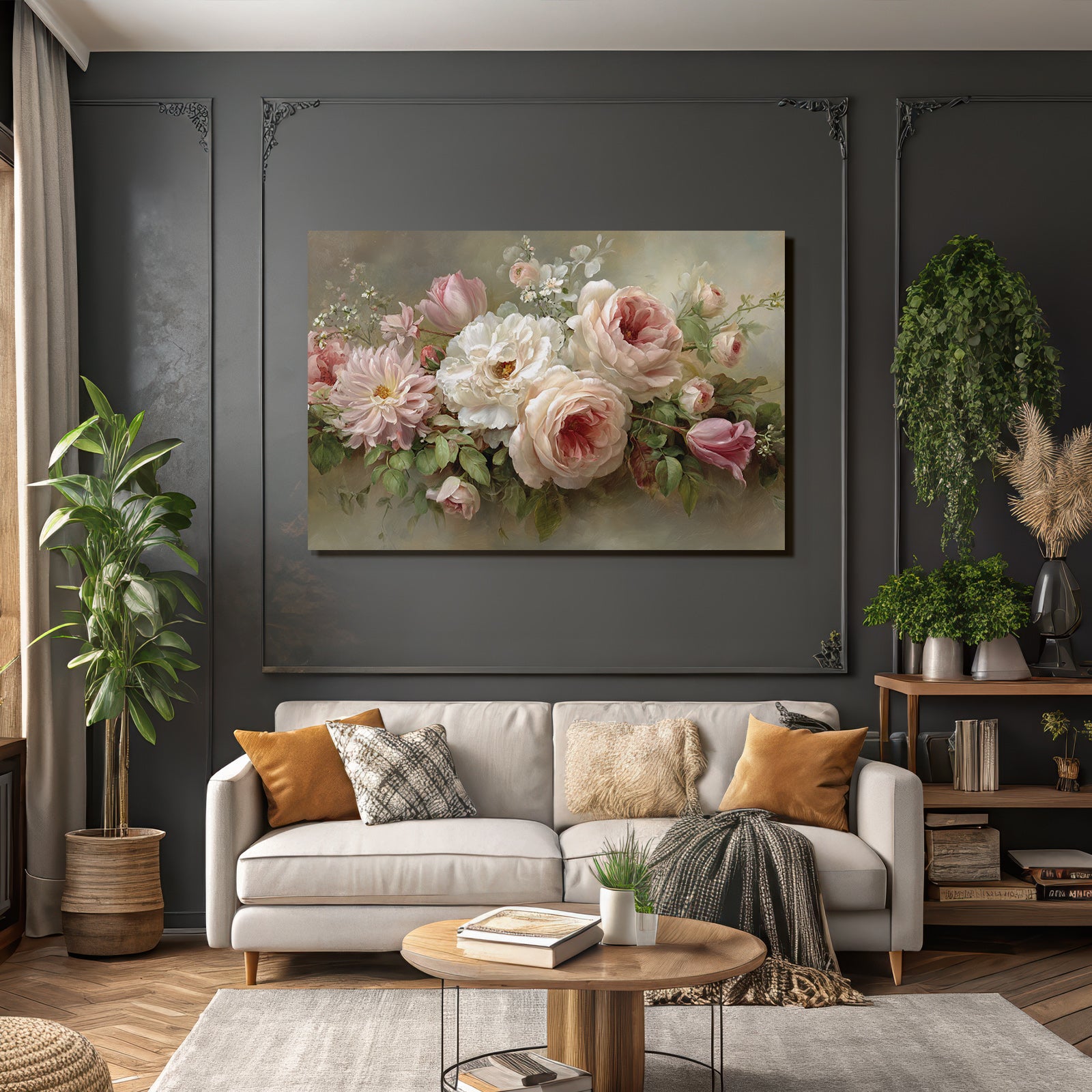 Schöne Arrangement Mit Rosen Und Päonien
