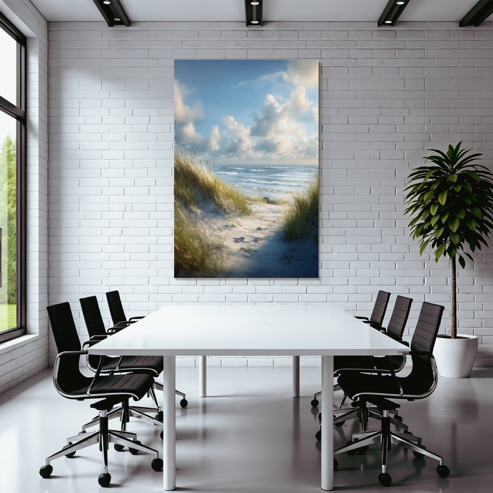 Strandblick Mit Sanddünen Und Meer Bei Sonnenschein | Duenen und Heide | Landschaften