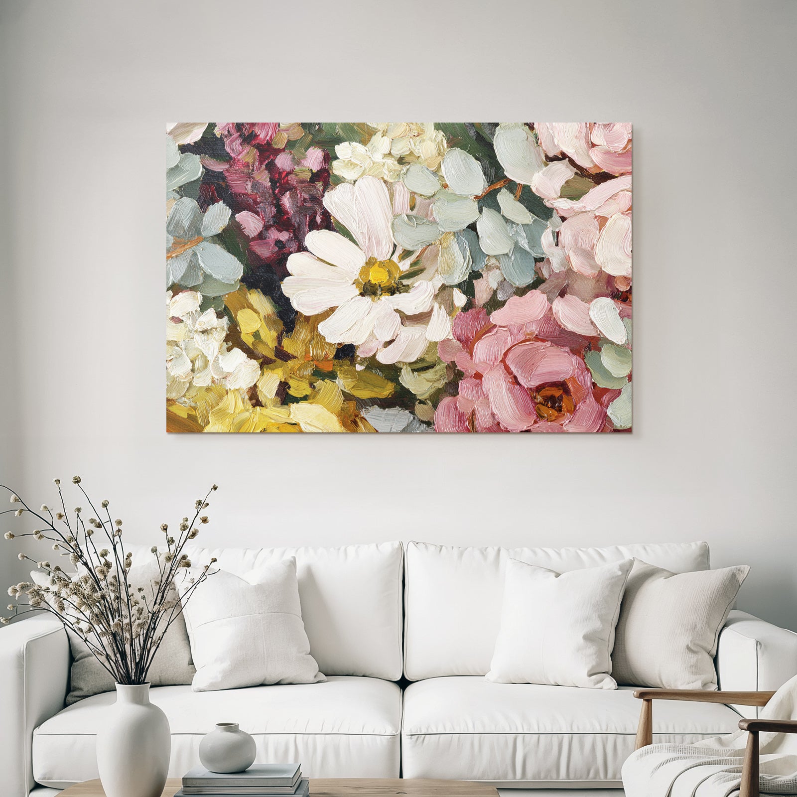 Trocken Retro Flowers Impressionen Naheaufnahme Von Farbevollen Blüten Mit Texturiertem Stil