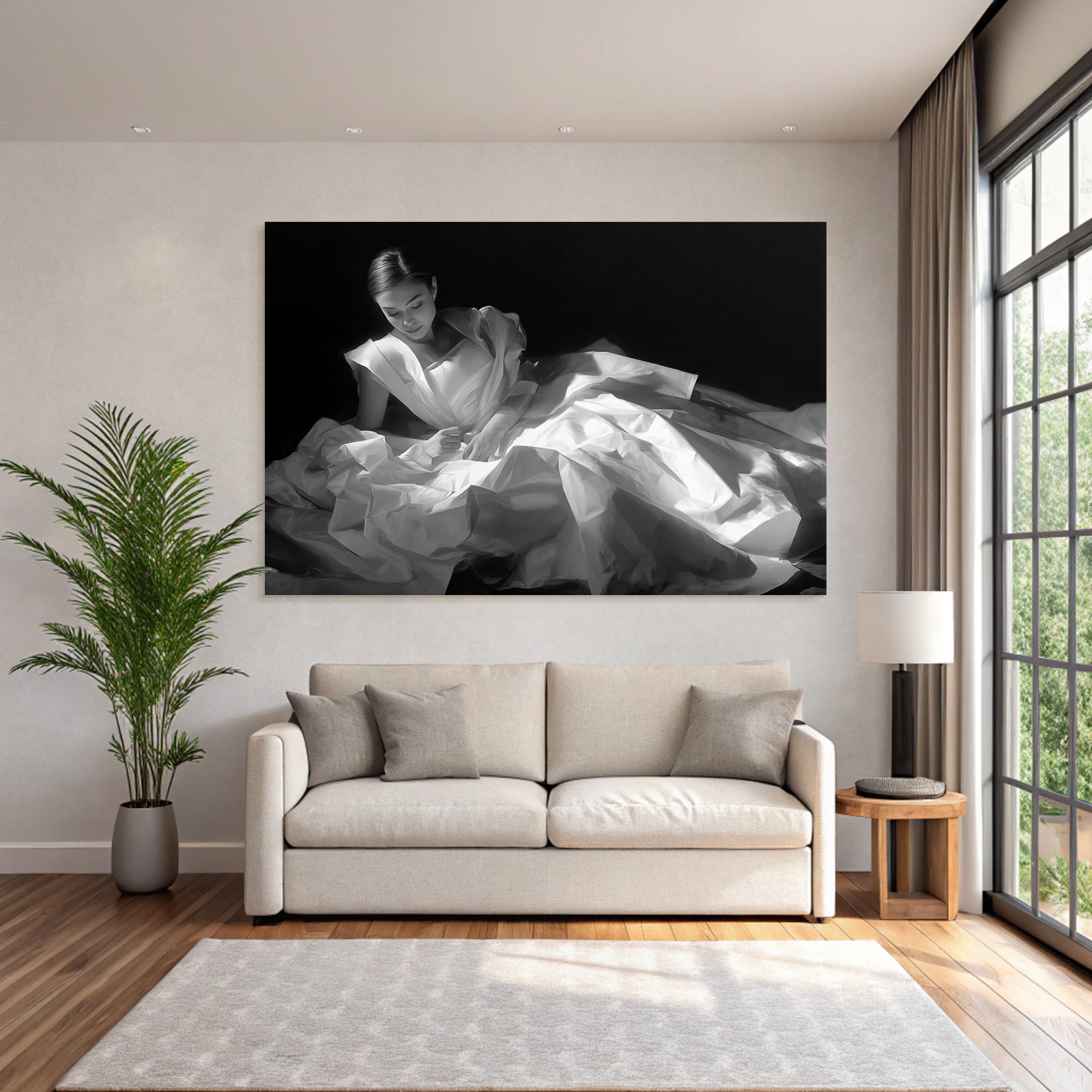 Person In Fliessendem Gewae Kleid Portrait Mode Kunst | Aktkunst und Sinnlichkeit | Menschen und Emotionen