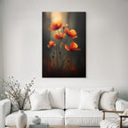 Sanfte Orange Mohn Vor Weichem Hintergrund