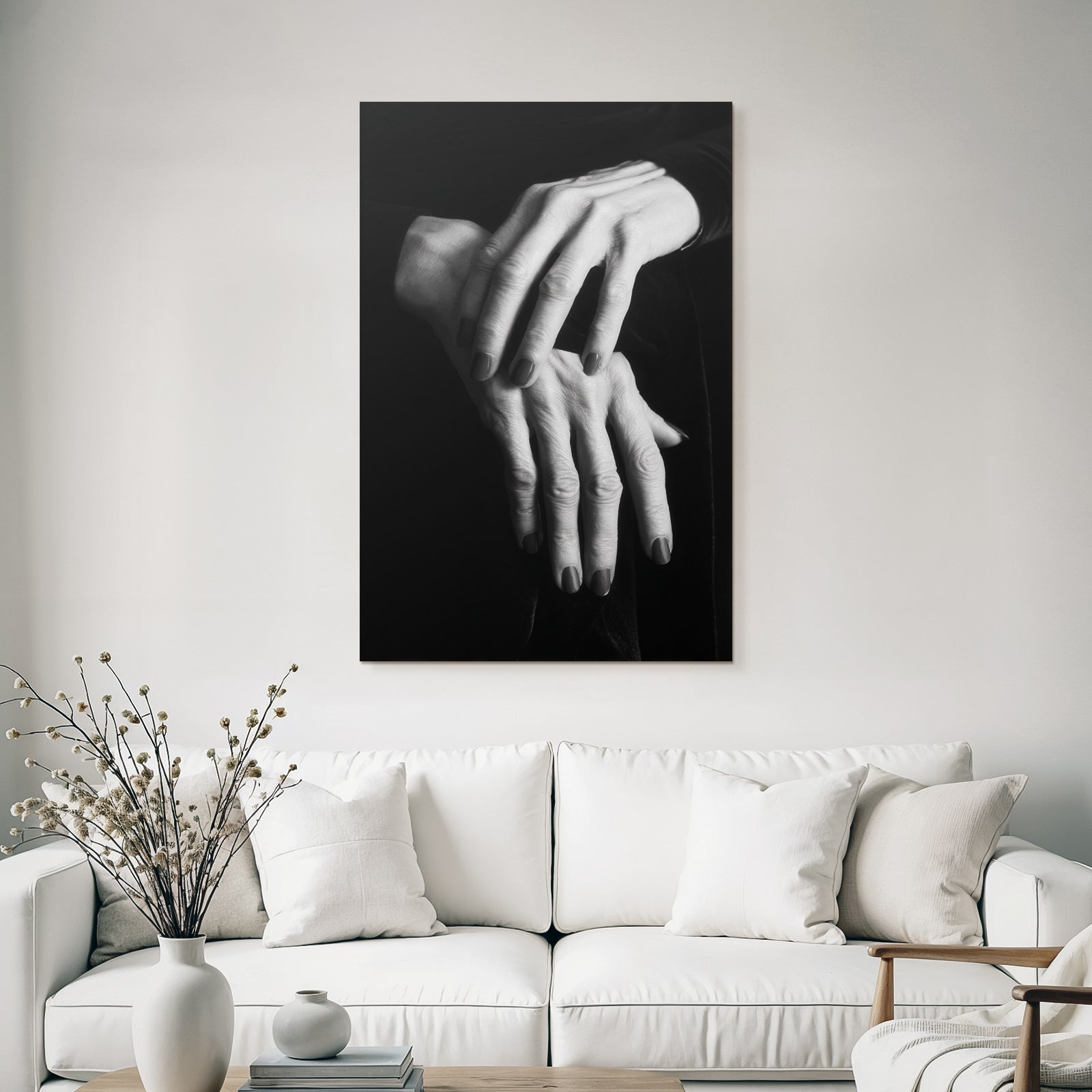 Porträts Hände Auf Einander Black And White Fotografie Manuikierte Nägel | Haende und Gestik | Menschen und Emotionen