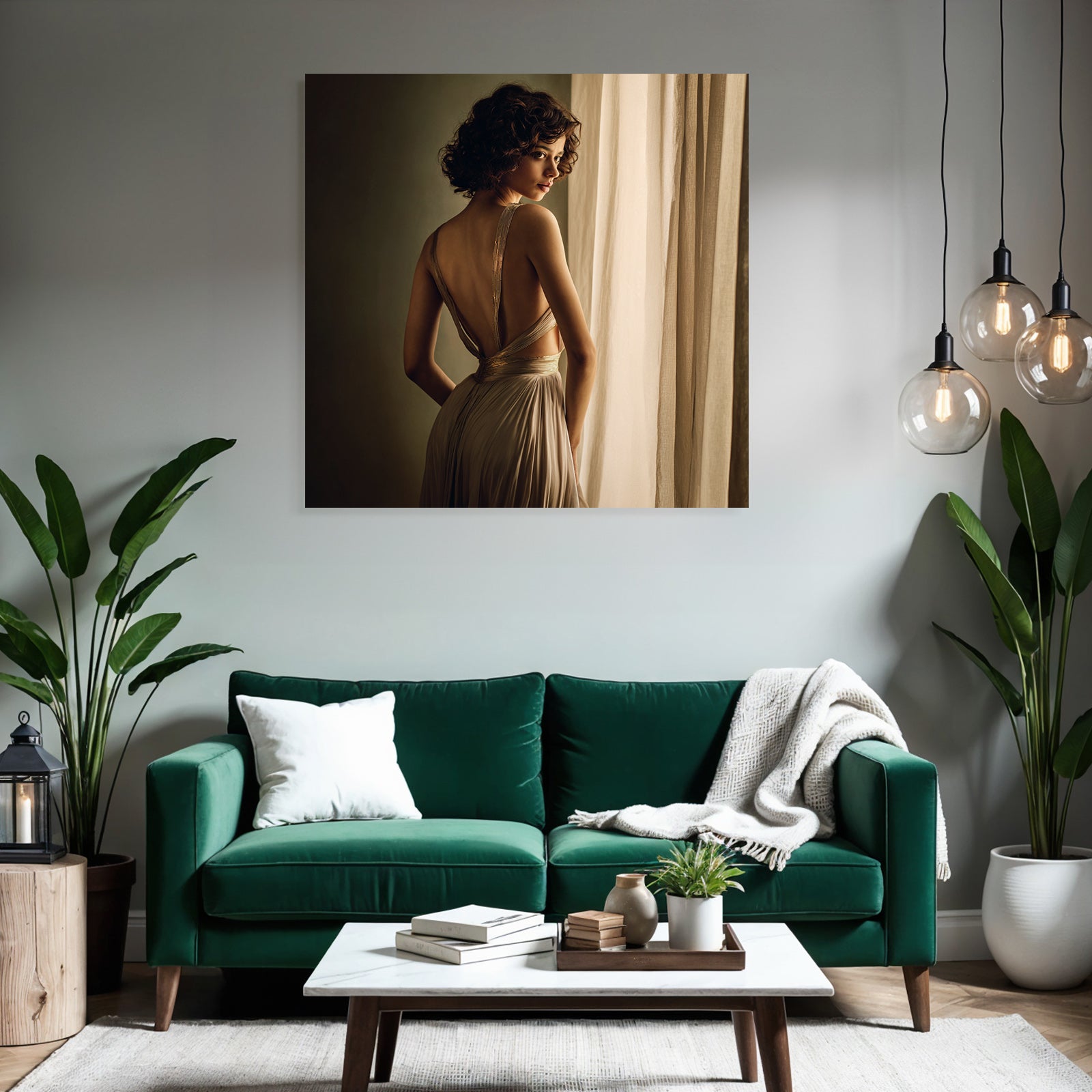 Elegantes Kleid Vor Dem Fenster Mit Weichem Licht Sophistizierte Porträtaufnahme | Aktkunst und Sinnlichkeit | Menschen und Emotionen