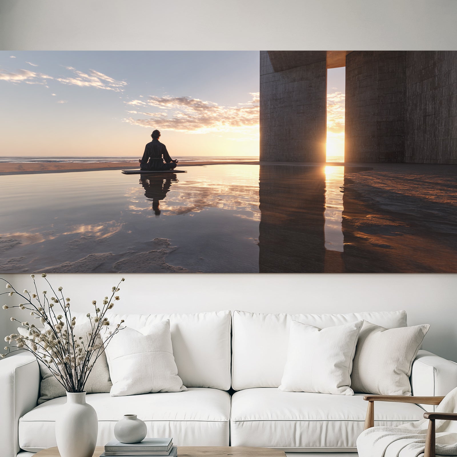 Yoga Meditation Ruhige Szenen Meditation Architektur Sonnenuntergang Reflexion | Yoga und Meditation | Themen und Hobbys
