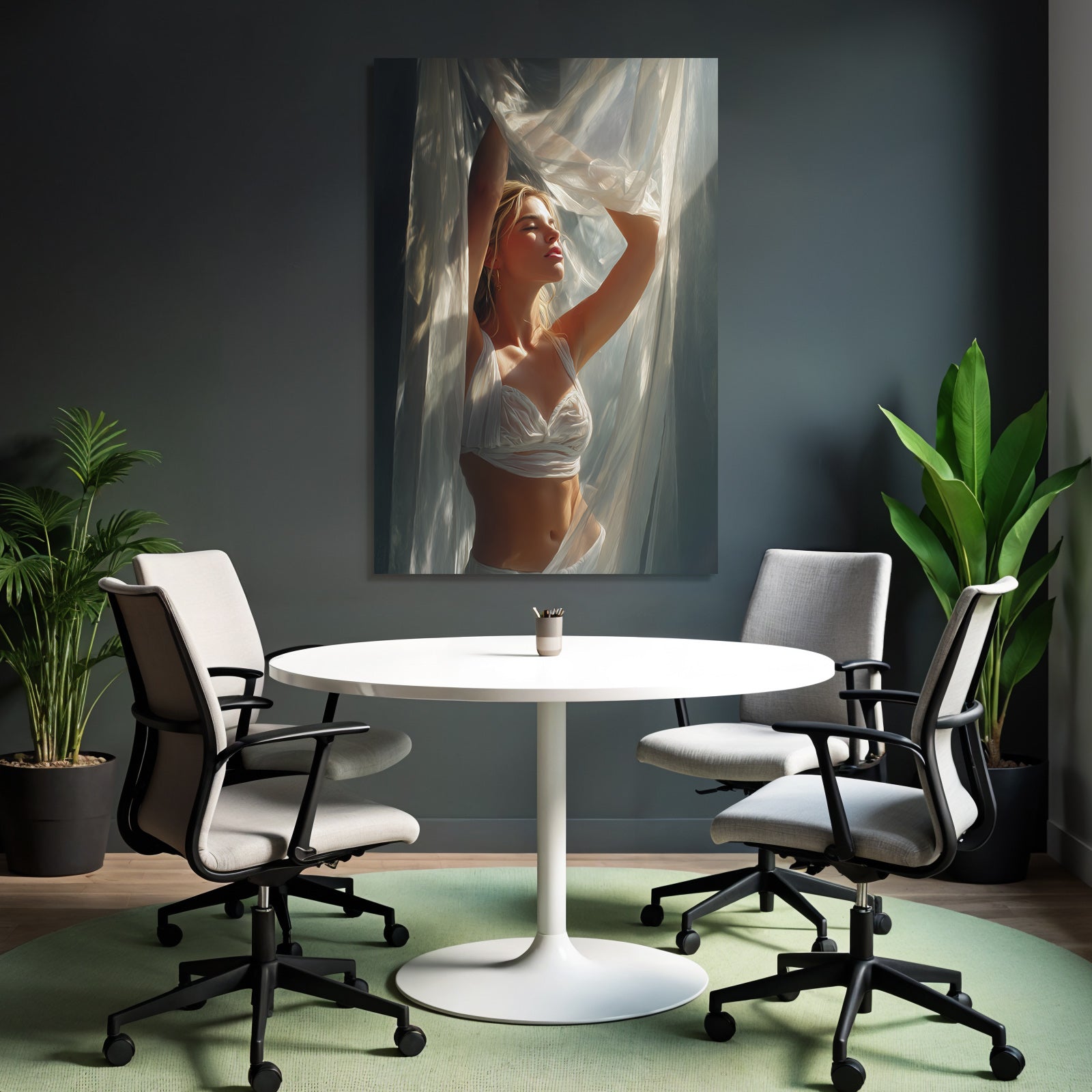 Elegante Und Graciöse Pose Dreamy Atmosphäre | Aktkunst und Sinnlichkeit | Menschen und Emotionen