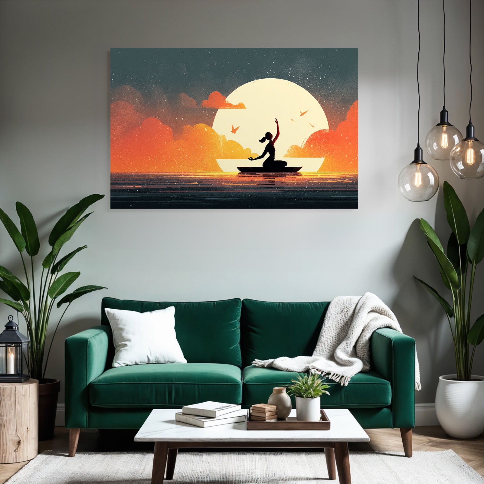 Yoga Meditation Stille Meditation Im Boot Bei Sonnenuntergang | Yoga und Meditation | Themen und Hobbys
