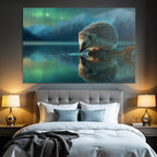 Polarlicht Hedgehog Am Wasser Aurora Borealis Landschaft | Fjorde und Gletscher | Landschaften