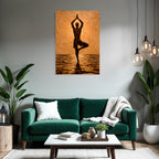 Yoga Meditation Baum Yoga Pose Beruhigung Ölmalerei | Yoga und Meditation | Themen und Hobbys