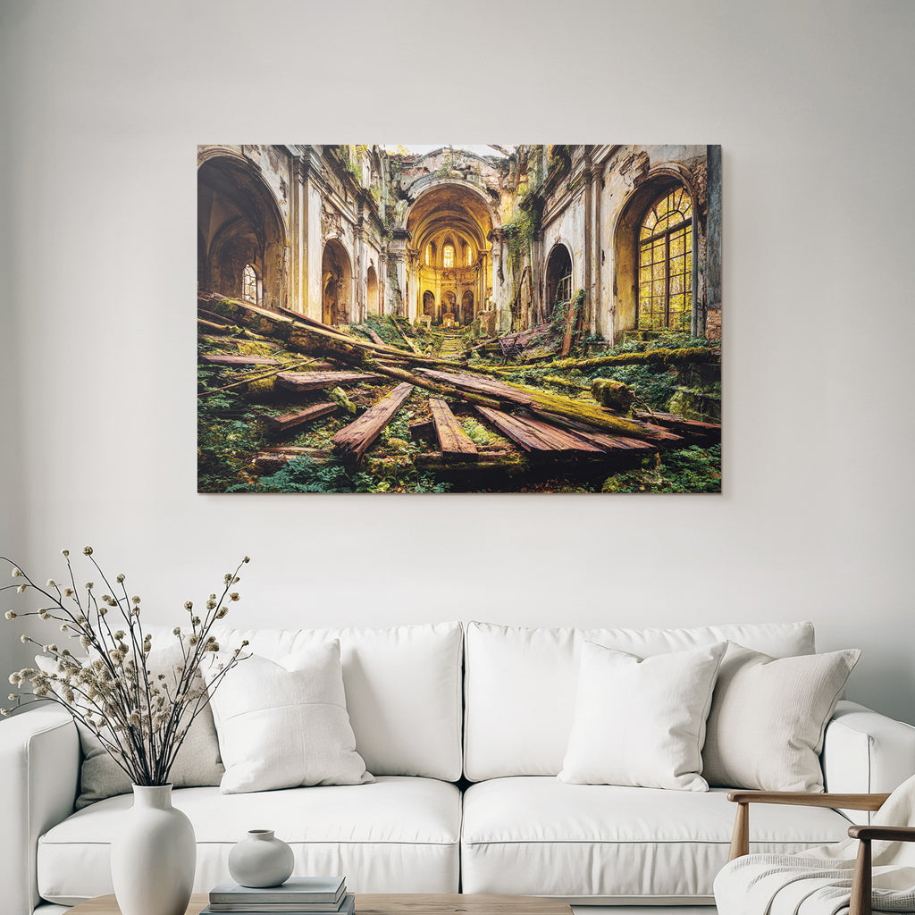 Ruinierte Gebaeude Mit Überwachsenen Pflanzen Und Verfallenen Wänden | Lost Places | Architektur