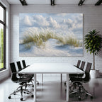 Sandstrand Mit Gras Und Wolken | Duenen und Heide | Landschaften