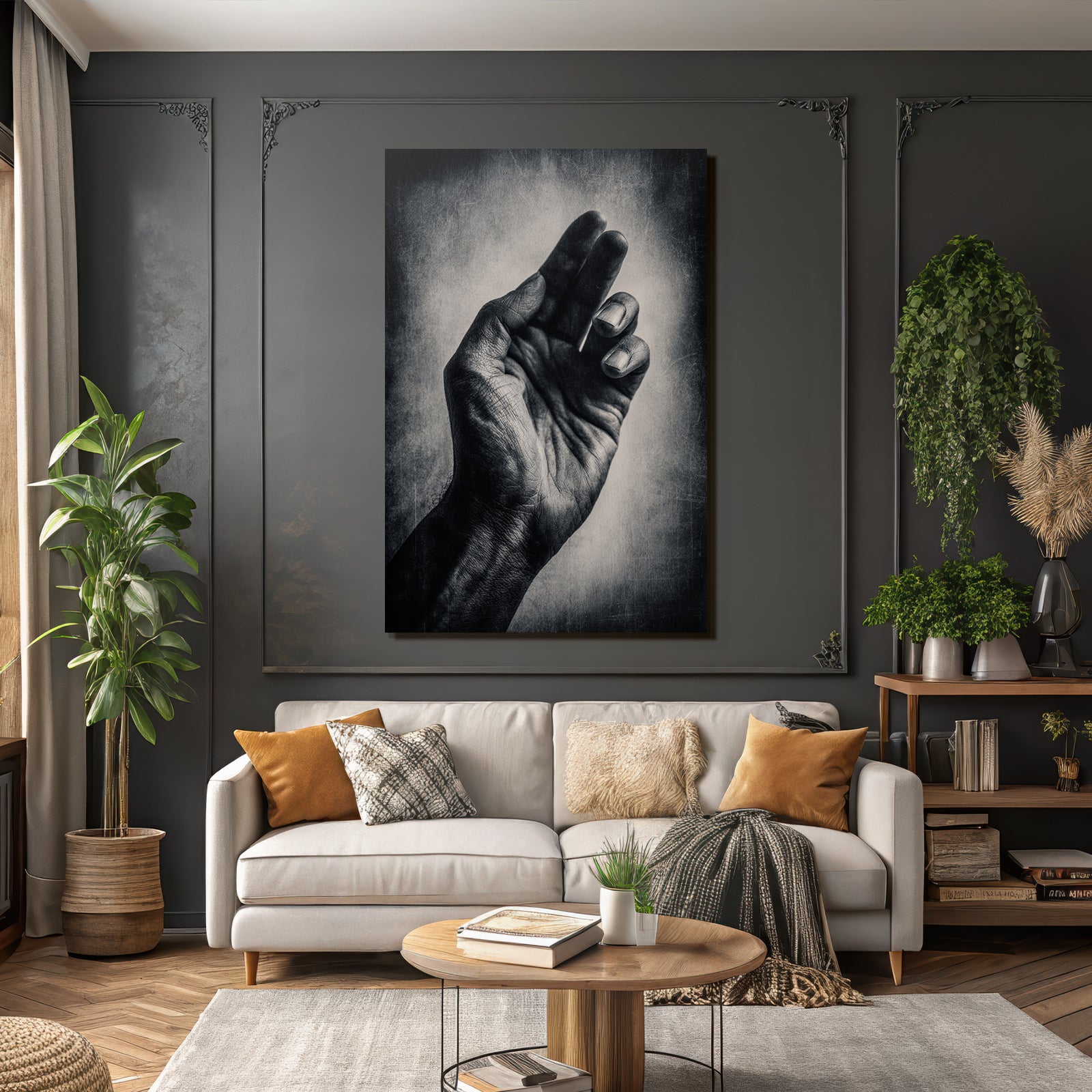 Nahaufnahme Menschliche Hand Fingers Austrecken Monochrom | Haende und Gestik | Menschen und Emotionen