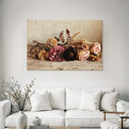 Trocken Retro Flowers Getrocknete Arrangement Rustikaler Hintergrund Erdige Farben Vintage