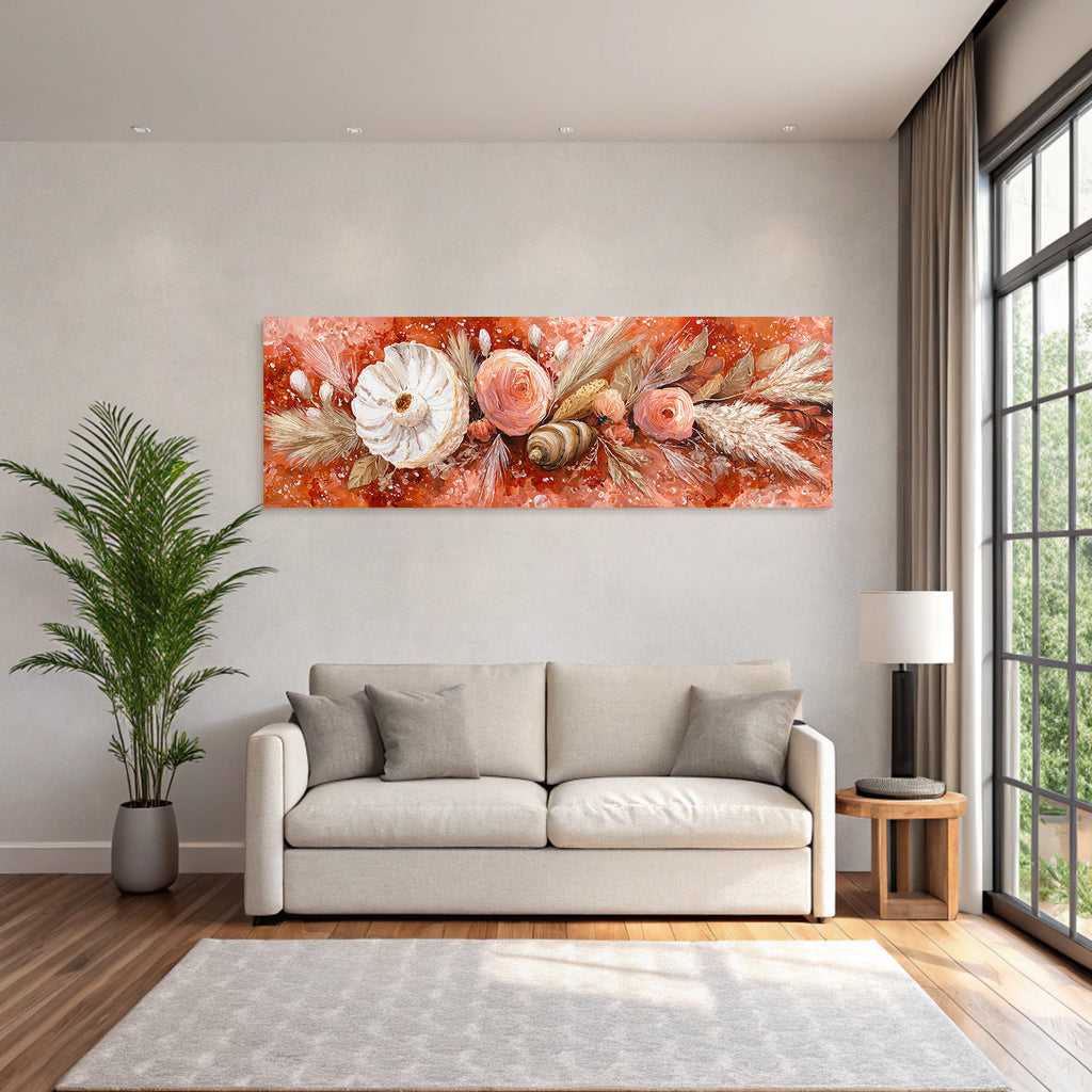 Trocken Retro Flowers Blatt Kunstwerk Bunte Anordnung