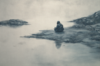 Yoga Meditation Einsame Figur Am Wasser Kontemplation In Der Natur | Yoga und Meditation | Themen und Hobbys