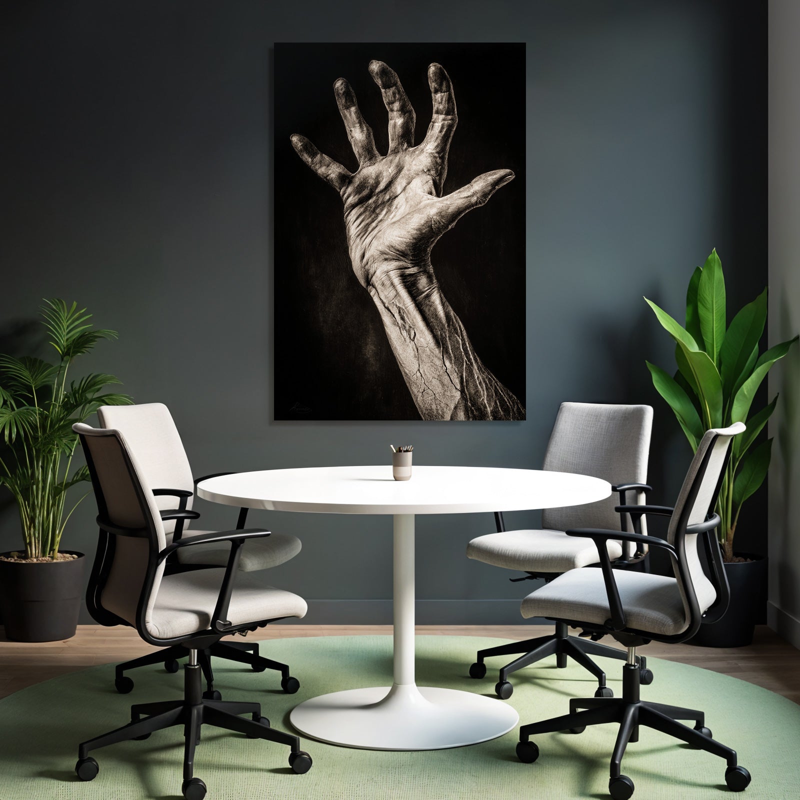 Hand In Dramatischer Pose Emotionale Darstellung Schwarz Weiss | Haende und Gestik | Menschen und Emotionen