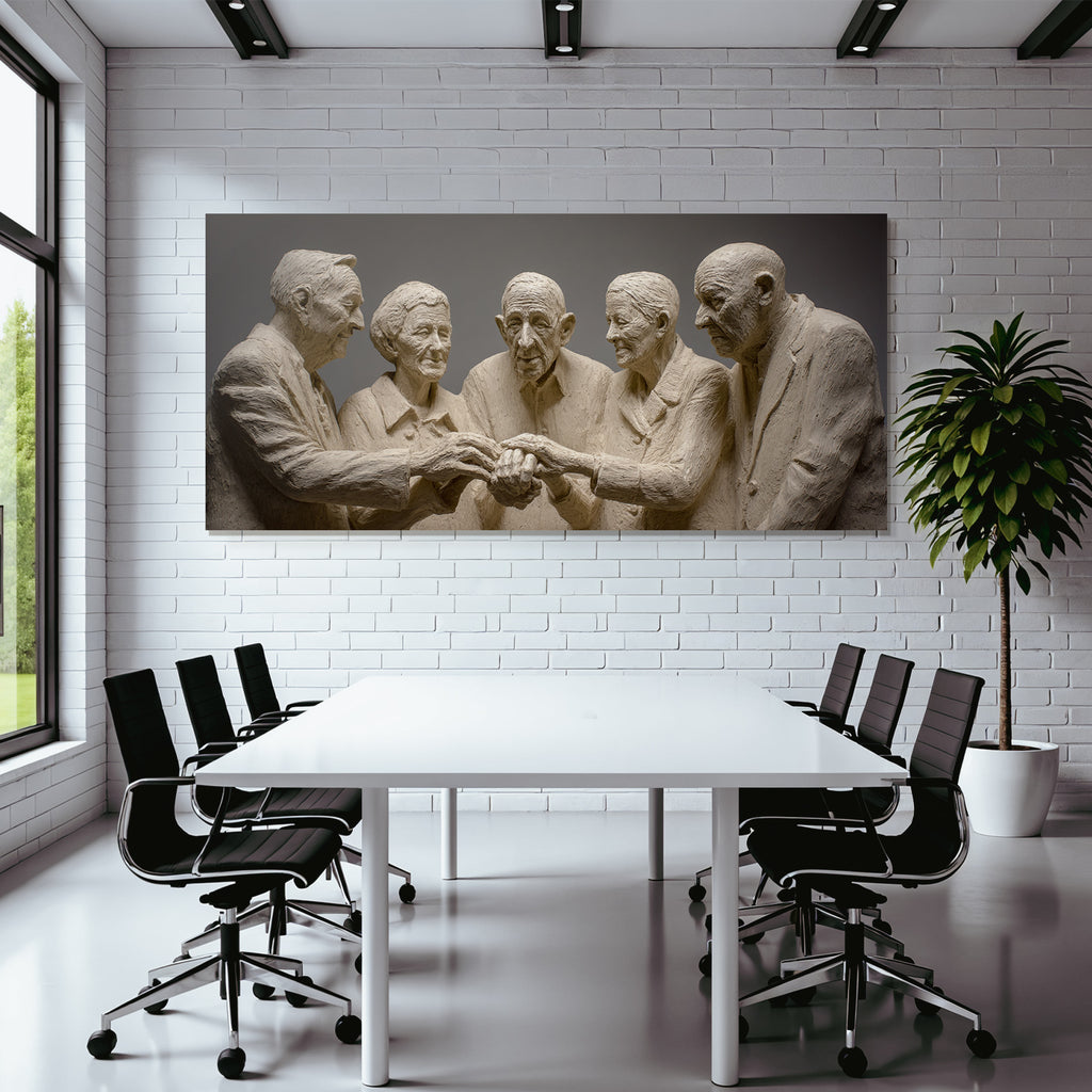 Porträts Gemeinschaft Und Erbaür Der Weisheit Ein Geschmackvolles Skulpturales Kunstwerk | Haende und Gestik | Menschen und Emotionen