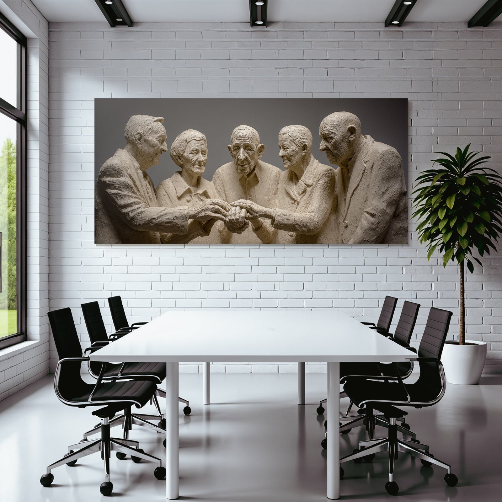 Porträts Gemeinschaft Und Erbaür Der Weisheit Ein Geschmackvolles Skulpturales Kunstwerk | Haende und Gestik | Menschen und Emotionen